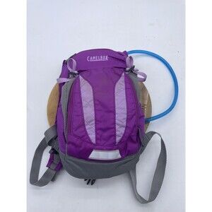 CamelBak Hydration Backpack Purple Gray With Bladder Hiking Daypack Reflective